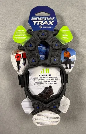 Yaktrax Snow Trax Ice Cleats Tungsten Carbide Spikes Small Medium Black 144087 thumbnail 1
