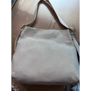 A New Day New Womens Universal Thread Faux Leather Look Handbag Purse Cream 15”x16” w/flaw thumbnail 8