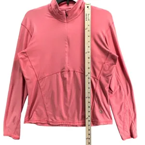 Mountain Hardwear Pullover Womens M Salmon Pink Half Zip Lightweight Sweatshirt‎ thumbnail 8