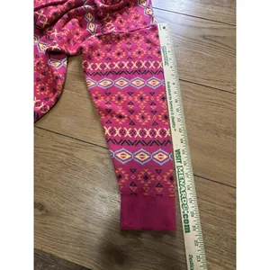 Time For Me Cardigan Women‎ Sweater Sz XL Button Down Aztec Cotton Knit Colorful thumbnail 7