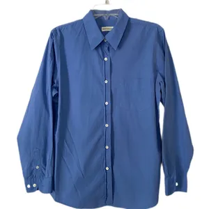 Vintage Ann Taylor Blue Button Down Shirt Size L Classic Chic Quiet Luxury thumbnail 2