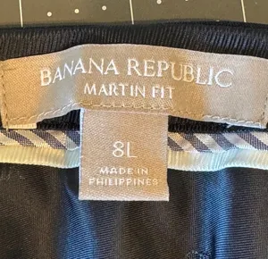 Banana Republic Navy Blue Wool Pants Lined Martin Fit Straight Leg 8 Long Tall thumbnail 10