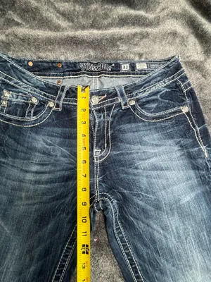 Miss Me Women Size 31 Bootcut Jeans Signature Stitch Medium Wash Flap Pocket Western Y2K thumbnail 7