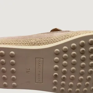 Marc Fisher Womens Suede Espadrille Loafers Taupe Beige Moc Toe Flats Size 7M thumbnail 5