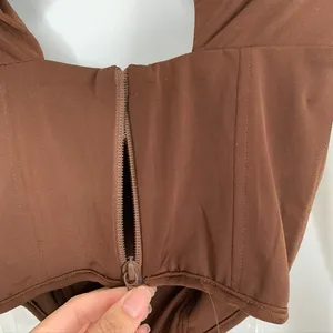 House of CB Natelle Chocolate Brown Corset Longsleeve Top Womens XS thumbnail 8