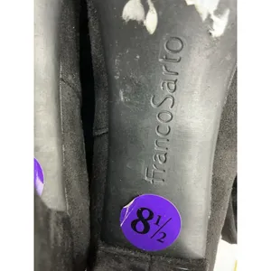 Womans Franco Sarto Ivorie Pull On Knee High Boots 8.5 M 1/4 Zip Black Heel thumbnail 6