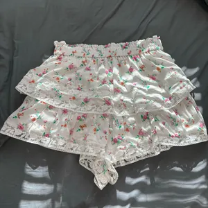 Altar’d State Ruffle Lace Floral Shorts thumbnail 1