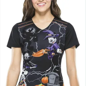 Disney Halloween Mickey Mouse Witch Black T-Shirt thumbnail 6