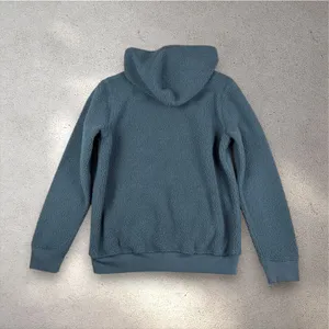 Abercrombie Fitch Sherpa Fleece Hoodie Kids 15/16 Blue Embroidered Winter Casual thumbnail 2