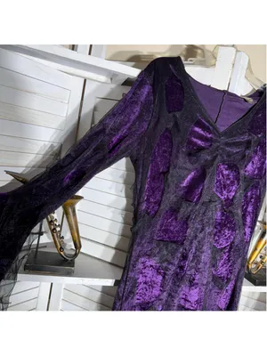 The evil court countess of darkness sexy witch sorceress velvet mesh costume L thumbnail 14