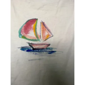 Diane Wat Vintage Hand Painted Santa Cruz Short Sleeve Shirt One Size- READ thumbnail 6