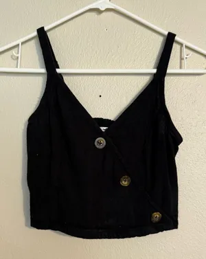 Hollister Cropped Tank Black thumbnail 1