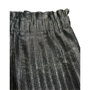 Zara Pleated metallic‎ pewter silver skort sz M thumbnail 6