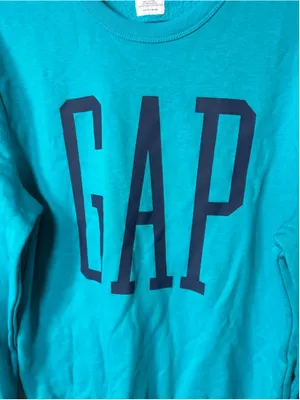 GAP Teal Navy Logo Crewneck Sweatshirt S thumbnail 4
