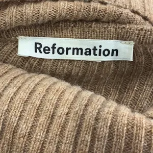 Reformation Luisa Tan Brown Knit Cashmere Turtleneck Cropped Sweater thumbnail 3
