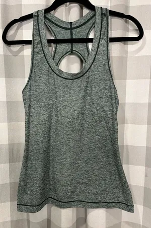 Athleta Heather Green Women's Tank Top thumbnail 1