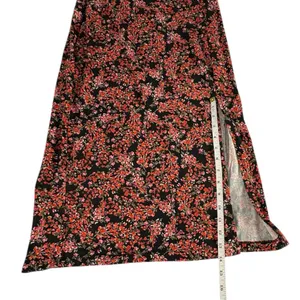 Socialite Floral Midi Dress Womens Medium Dark Romantic Black Side Slit Feminine thumbnail 8
