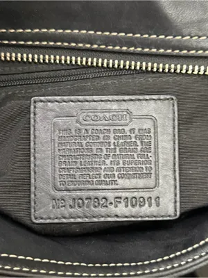 Vintage Y2K COACH F10911 Soho Carryall Satchel Black Leather Contrast Stitching thumbnail 15