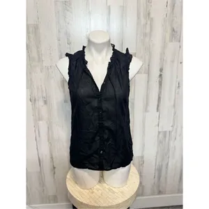 Old navy black blouse thumbnail 4