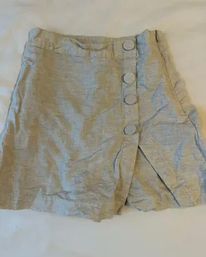 ZARA Beige Linen Skort thumbnail 1