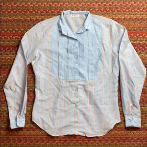 60s VTG LEVI STRAUSS STRIPE BUTTON UP LONG SLEEVE MID CENTURY thumbnail 1
