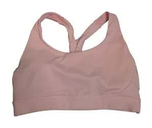 Athleta Pink Racerback Sports Bra Medium Impact Keyhole Back Womens Workout Top thumbnail 1