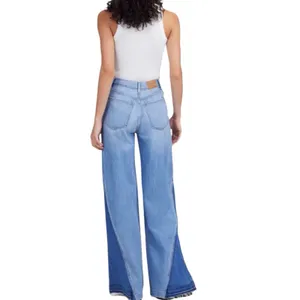 NWD Madewell Wide Sweep Jeans Parson Wash Airy Denim Size 25 Wide Leg Two Tone thumbnail 3