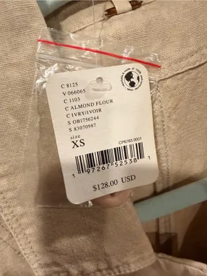 Free People linen blend Beige/Tan‎ Utility Romper Shorts XS nwt thumbnail 6