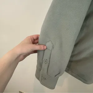 Aritzia TNA Cozy Fleece Boyfriend Shirt Shacket Jacket Sage Green 1 (XS) thumbnail 3