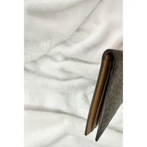 Michael Kors Passport Holder Unisex One Size Brown Logo Canvas Leather Travel thumbnail 6