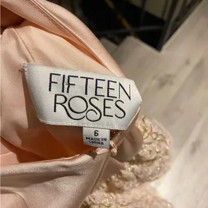 NWT Fifteen Roses pink party dress, prom dress, size 6, waist 14” thumbnail 4