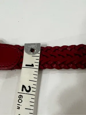 Genuine Leather Braided Belt Red Made in Argentina Western Boho thumbnail 8