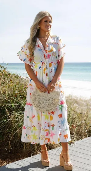 Charm Ruffle Maxi Dress thumbnail 1
