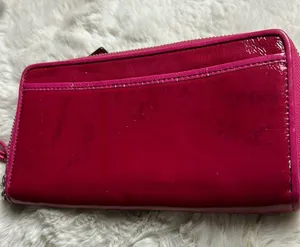Coach Poppy Pink Leather Wristlet thumbnail 15
