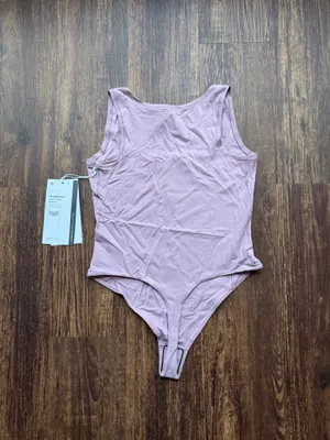 NWT Lululemon Pink Haze Nulu Wundermost Square Neck Sleeveless Bodysuit - Size S thumbnail 2