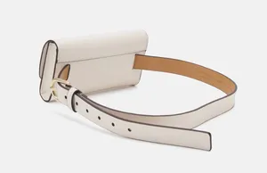 Kate Spade Bow Belt Bag L/XL Open White Cream Leather Waist Bag thumbnail 2