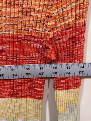 STAUD Shoko Rainbow Ribbed Knit Sweater Dress Size small multicolored thumbnail 7