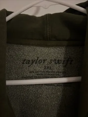 Olive Green Ever and Evermore Taylor Swift Hooded Pullover Sweatshirt thumbnail 4