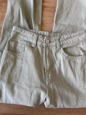 SheIn Light Sage Green Jeans thumbnail 3