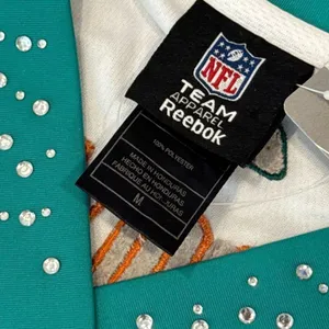 National Football League NWT Miami Dolphins women’s embellished football jersey size medium thumbnail 2