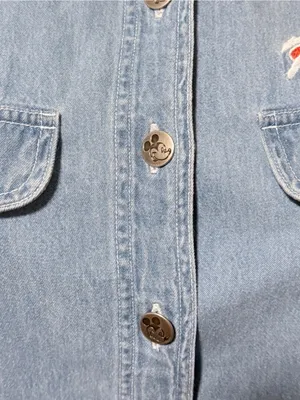 VTG Jerry Leigh Mickey Unlimited Button Down Denim Shirt Size Medium thumbnail 6