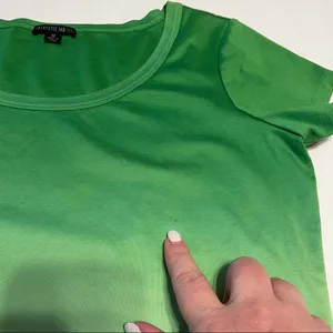 Lafayette 148 New York Womens Size Medium Green Ombre Short Sleeve Shirt‎ *FLAW* thumbnail 6