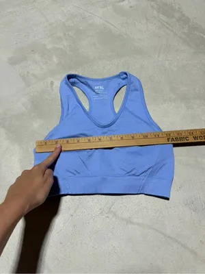 AYBL Blue Racerback Sports Bra small thumbnail 2