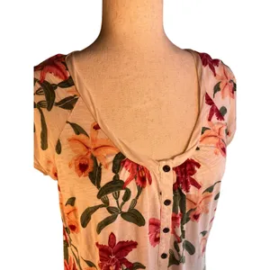 Lucky Brand Satin trim T-shirt Size Small thumbnail 5