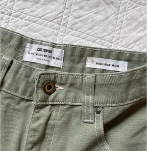 Cotton On Green Denim High Rise Mom Shorts thumbnail 4
