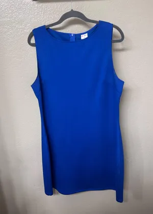 Royal Blue Shift Dress Size XL thumbnail 1