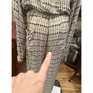 Free People Jen's Pirate Booty Geometric Jumpsuit Cream Black Large Boho thumbnail 7