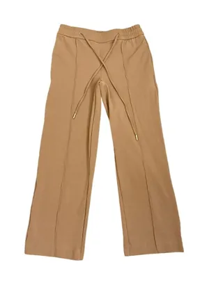 Ann Taylor Wide Leg Brown Khaki Drawstring Trouser Pants Office Business Work XS thumbnail 1