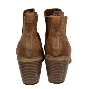 Timberland Leather Chelsea Boots Women's 11 Brown Block‎ Heel ReBOTL Defender thumbnail 8