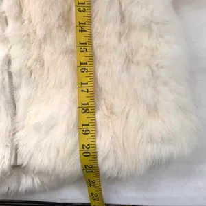 2000s Y2K Real fur jacket large collar long sleeve zipper closure Size M White Size M thumbnail 4